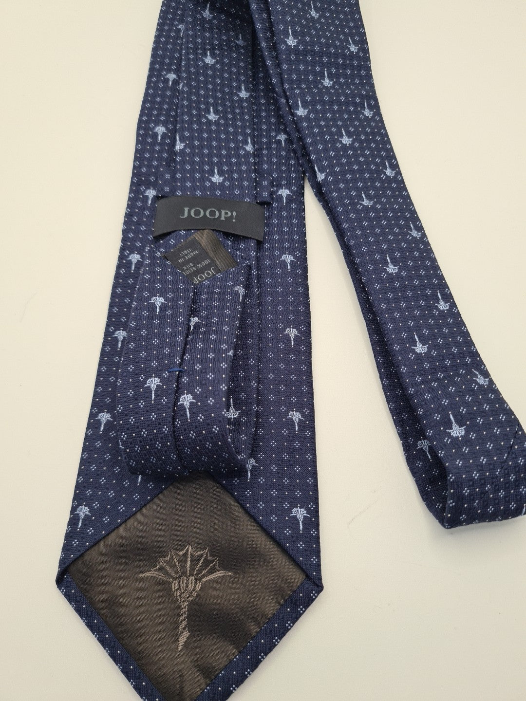 Y2K Blue Joop Aftershave Mens Silk Tie Classic Designer Necktie Vintage Mens Tie UK BX13
