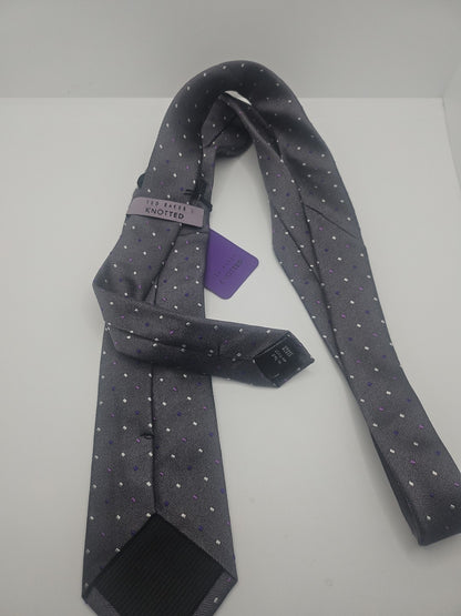Ted Baker Grey Diamond NWT Mens Silk Tie Wedding Formal Neck Tie BX17