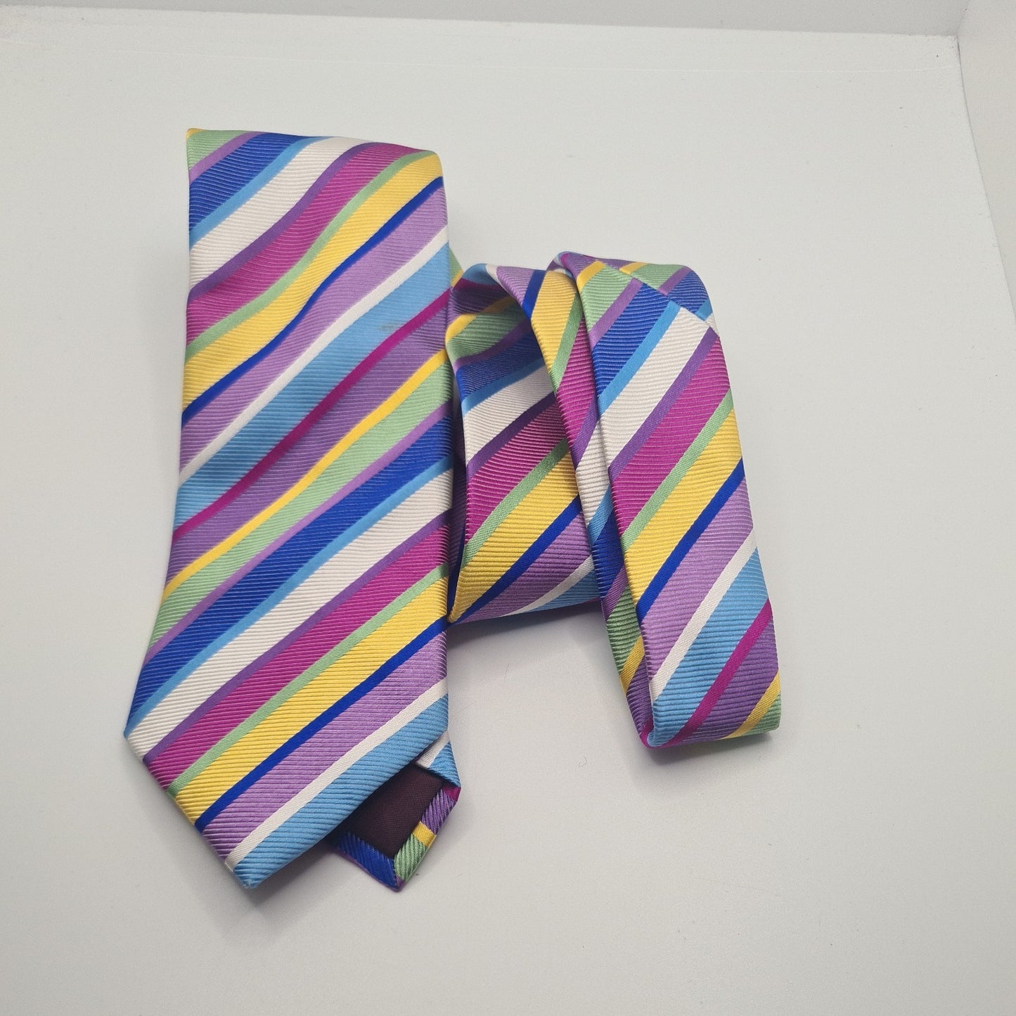 M & S Striped Mens Silk Tie Classic Designer Necktie Formal Business Striped Vintage Mens Tie UK BX8