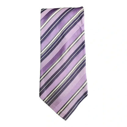 Austin Reed Purple & Black Striped Silk Tie