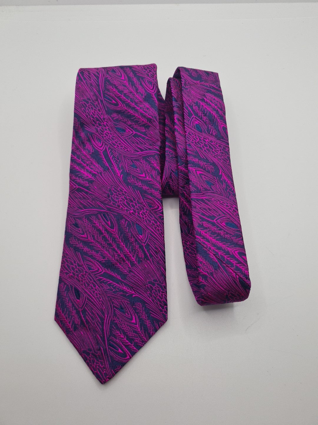 Pink Purple Paisley Embroidered Mens Silk Tie Classic Designer Necktie Paisley Vintage Mens Tie UK BX12