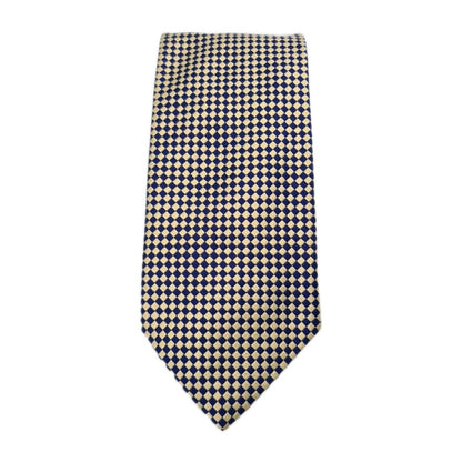 Charles Tyrwhitt Blue Yellow Diamond Mens Silk Tie Classic Designer Necktie Vintage Mens Tie UK BX13