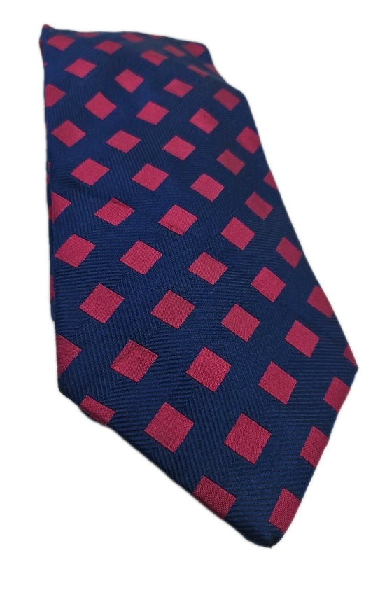 Charles Tyrwhitt Blue Diamond Pattern Mens Silk Tie Wedding Formal Neck Tie BX16