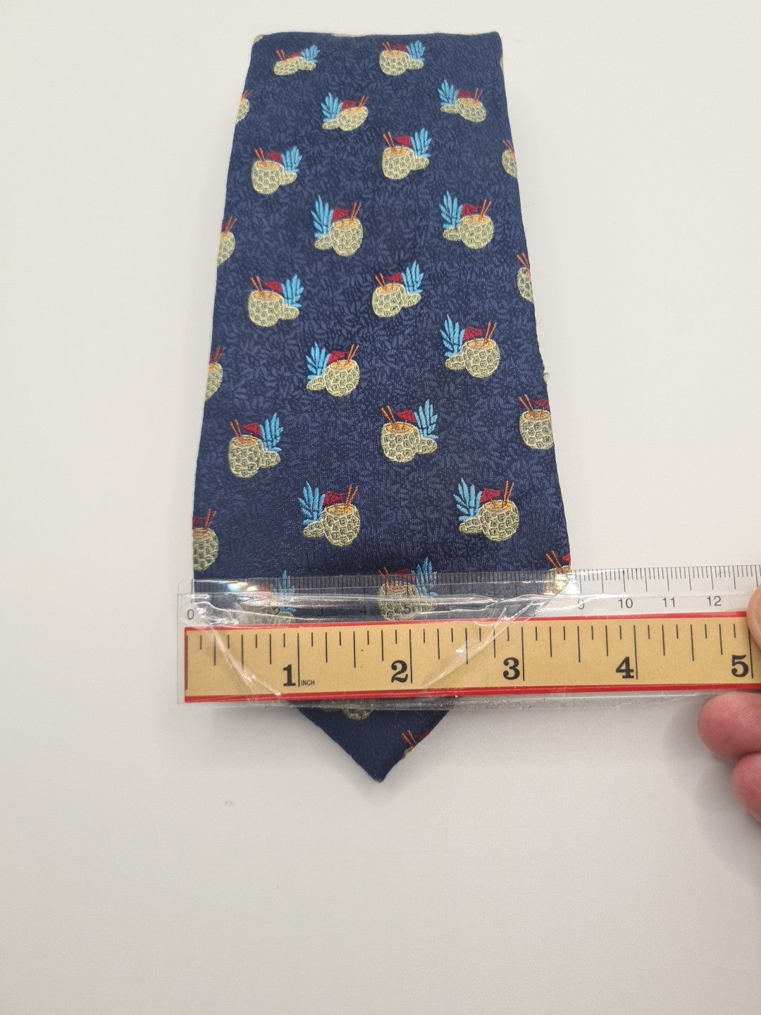 Tommy Bahama Blue Pineapple Mens Silk Tie Classic Designer Necktie Formal Vintage Mens Tie UK BX9