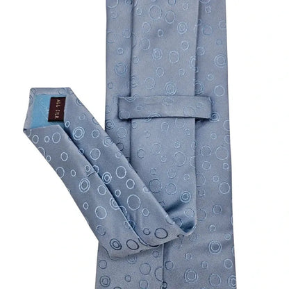 TM Lewin Men's Denim Blue Bubble Jacquard Silk Tie