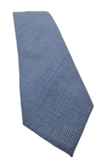 T.M Lewin Blue Pure Wool Woven Thin Mens Tie Wedding Formal Neck Tie BX16