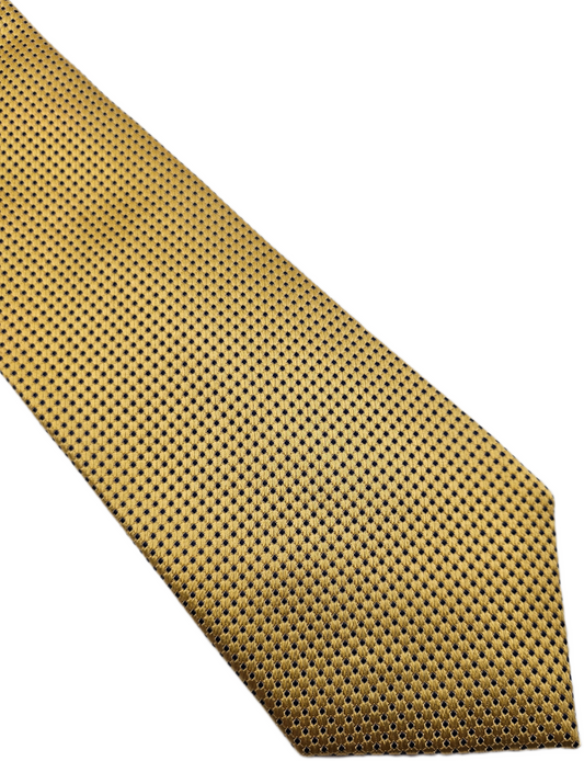 Moss 1851 Yellow Textured Micro Dot Silk Tie