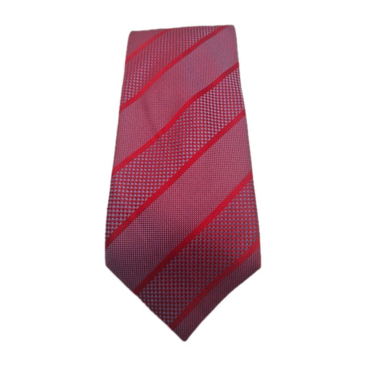 John Lewis red Stripe Mens Silk Tie Classic Designer Necktie Formal Striped Vintage Mens Tie UK BX9