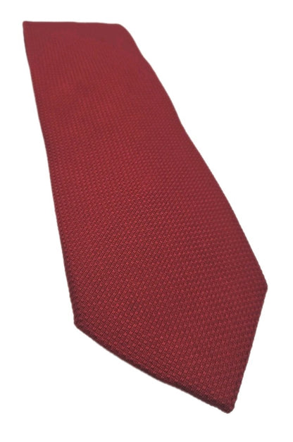 Red Plain Woven Mens Silk Tie Wedding Formal Neck Tie BX16
