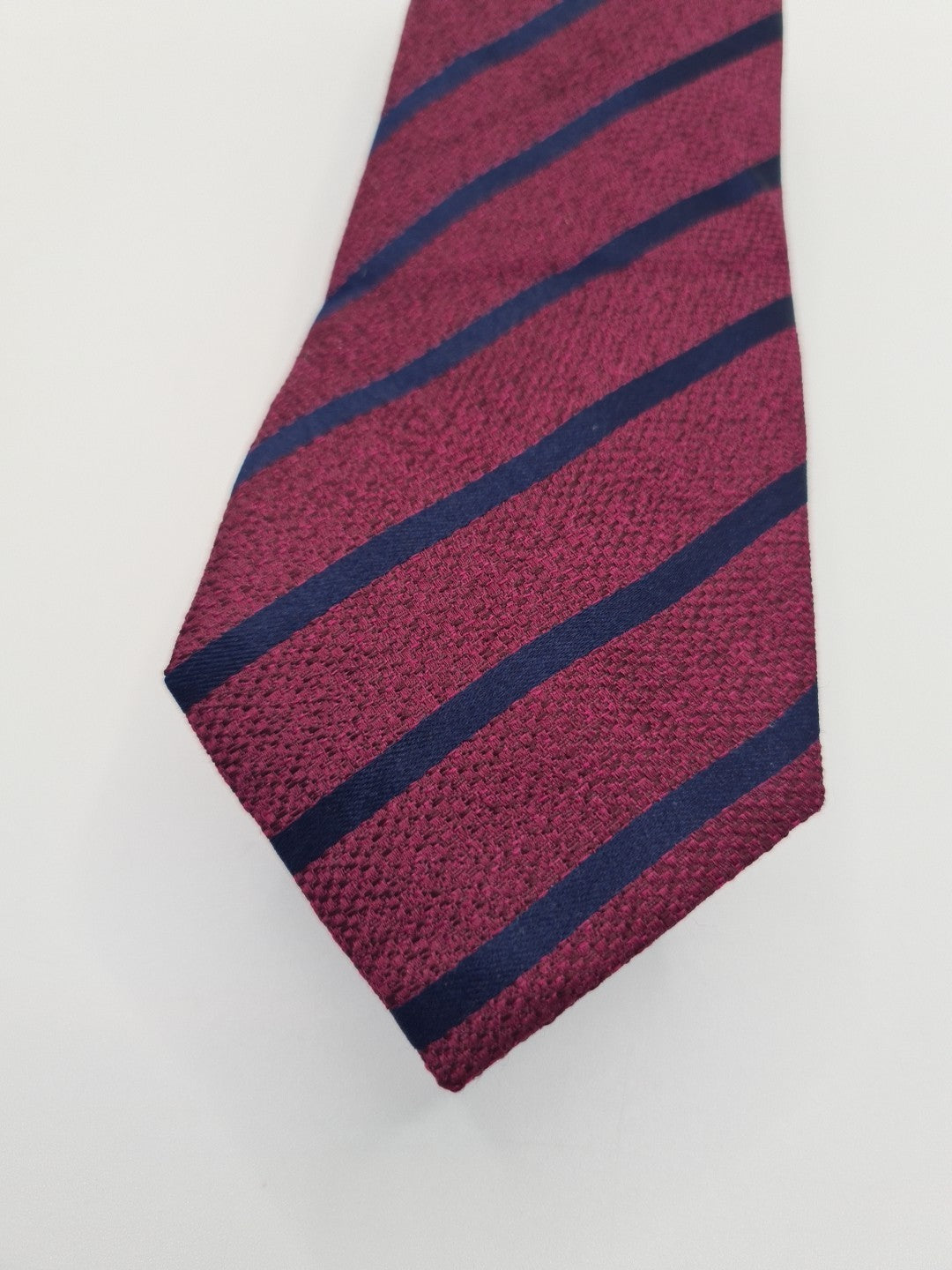 Charles Tyrwhitt Stripe Skinny Maroon Mens Silk Tie Classic Formal Necktie Striped Vintage Mens Tie UK BX14