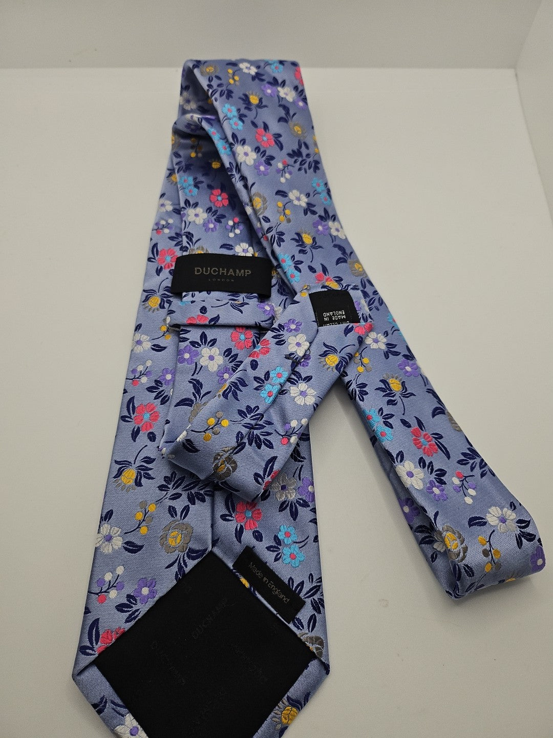 Duchamp Blue Flower Pattern Mens Silk Tie Wedding Formal Neck Tie BX17
