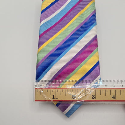 M & S Striped Mens Silk Tie Classic Designer Necktie Formal Business Striped Vintage Mens Tie UK BX8