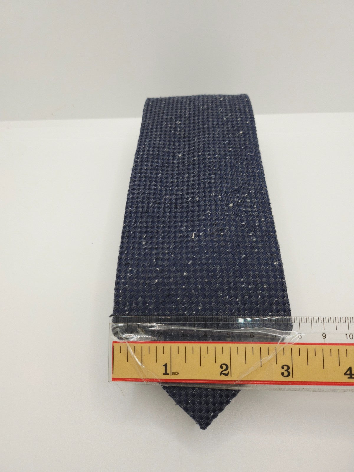 Charles Tyrwhitt Silk Tie Mens Dark Grey Navy Blue Textured Pattern Necktie BX11