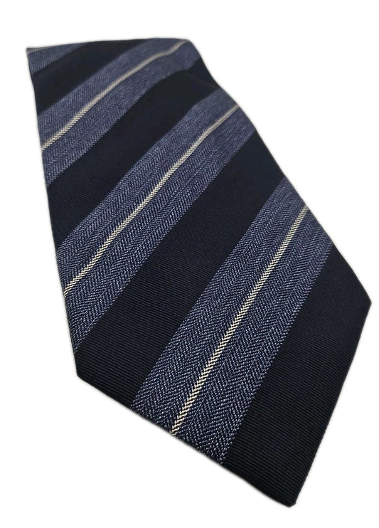 Tommy Hilfiger Blue Denim Stripe Mens Silk Tie Wedding Formal Neck Tie BX18