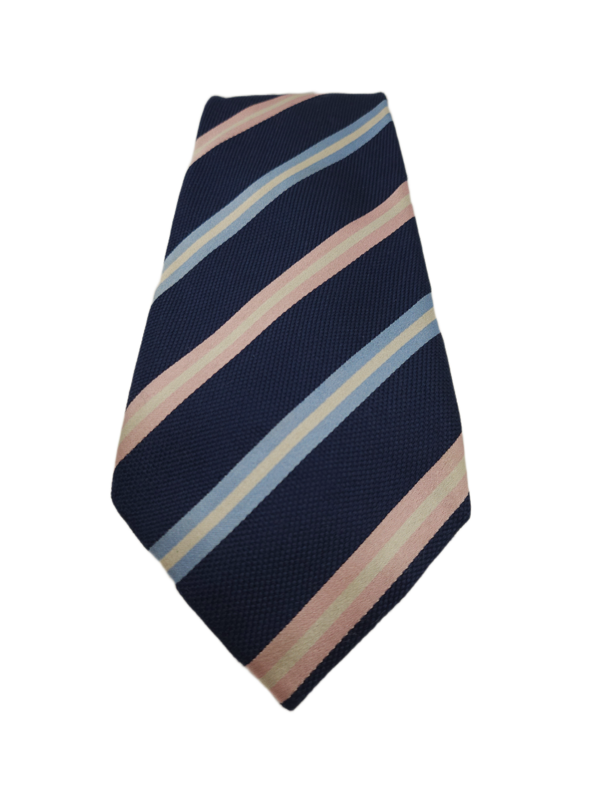 Charles Tyrwhitt Silk Tie Mens Navy Regimental Stripes Classic Y2k Neck Tie BX11