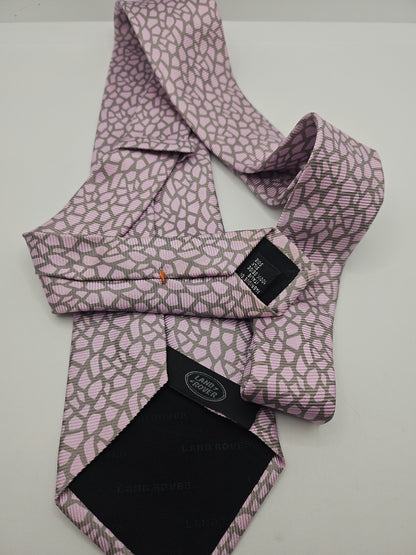 Rare Land Rover Pink Print Mens Silk Tie Wedding Formal Neck Tie BX18