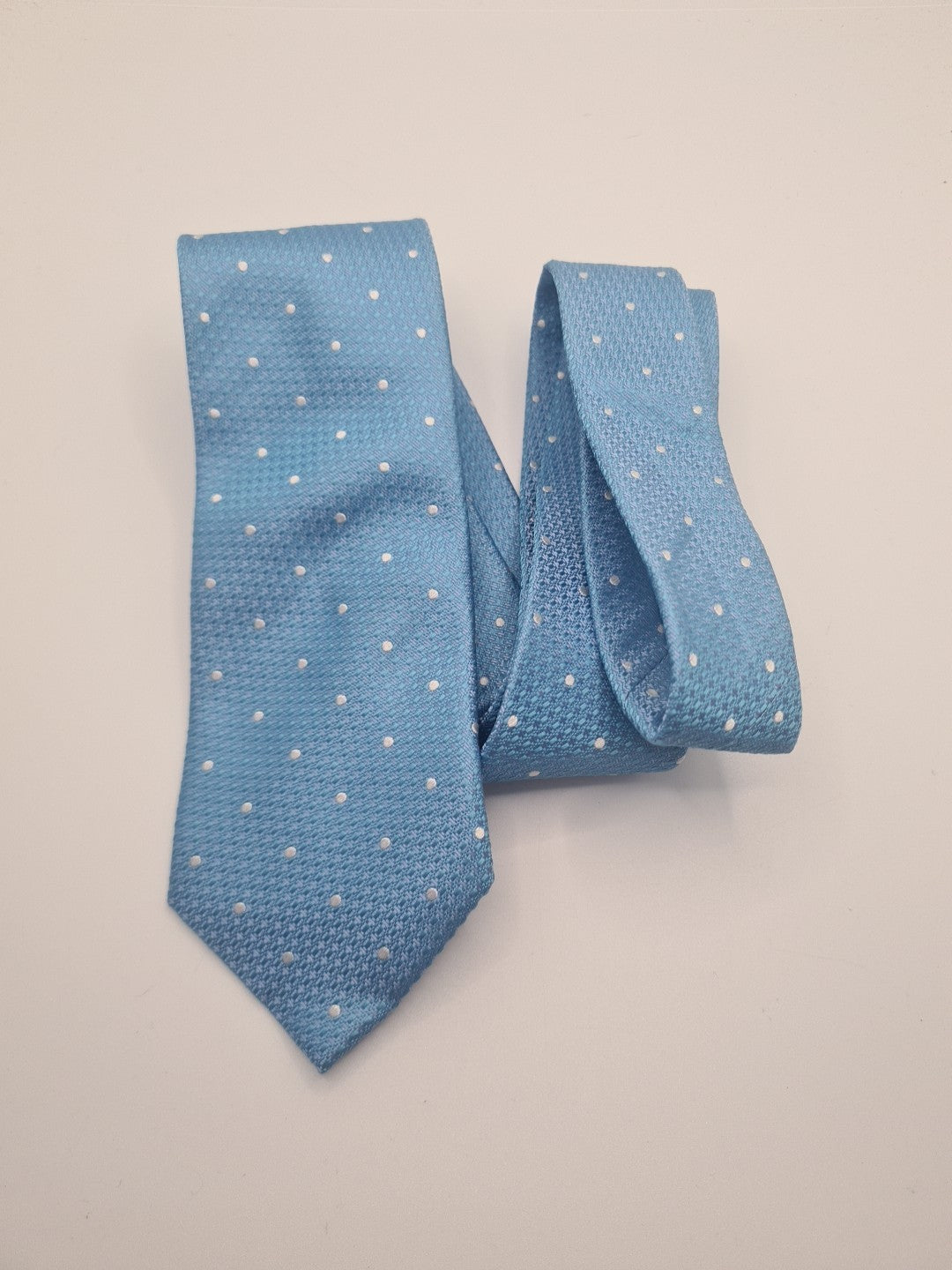 Chester Barrie Blue Spotty Mens Silk Tie Classic Designer Necktie Formal Spotted Vintage Mens Tie UK BX6