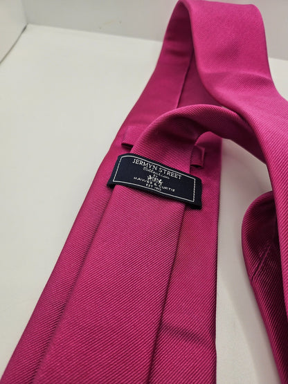 Hawes & Curtis Magenta Pink Textured Silk Tie