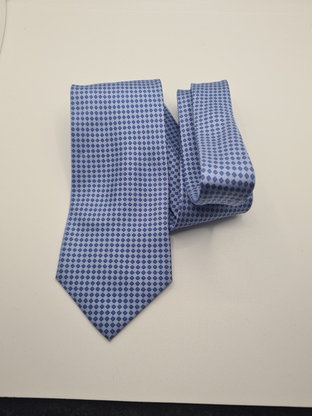 Blue Diamond geometric Mens Silk Tie Classic Designer Necktie Formal Geometric Vintage Mens Tie UK BX5