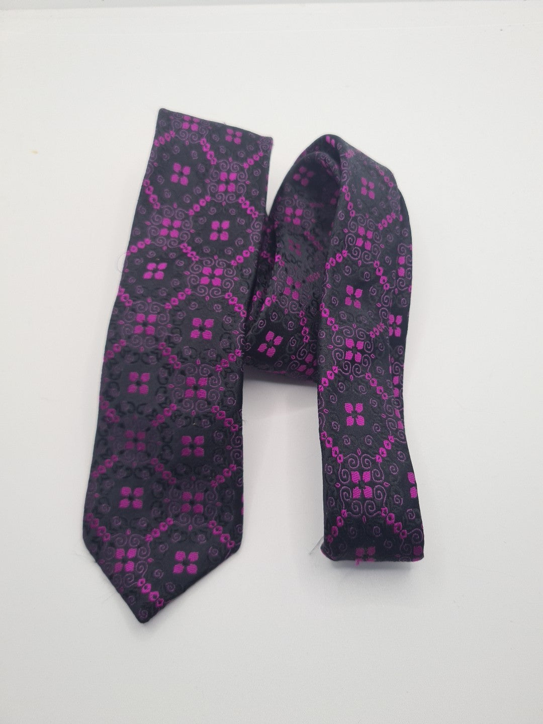 William Hunt Purple Pattern Mens Silk Tie Classic Designer Necktie Formal Vintage Mens Tie UK BX6