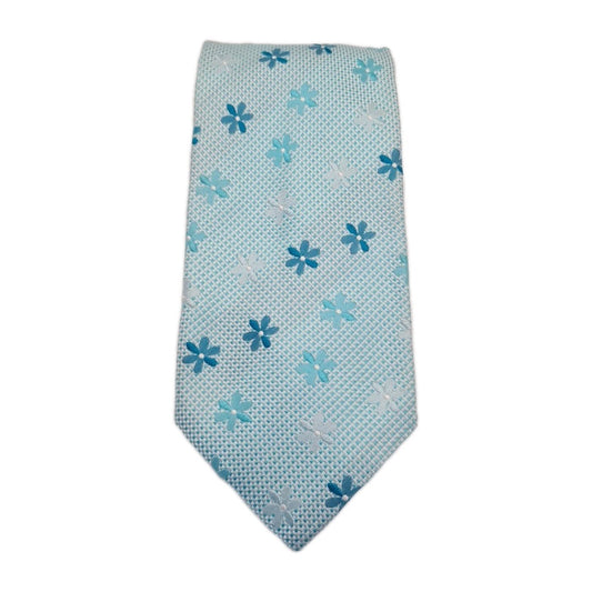 Altea Green Flower Pattern Silk Tie | Designer Mens Tie UK Vintage Mens Tie UK BX13