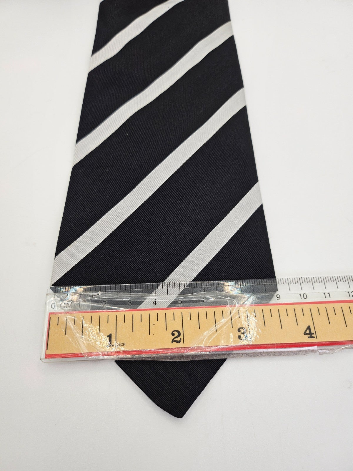 Christian Lacroix Mens Silk Tie Blue striped Vtg Retro Wedding Neck Tie R1