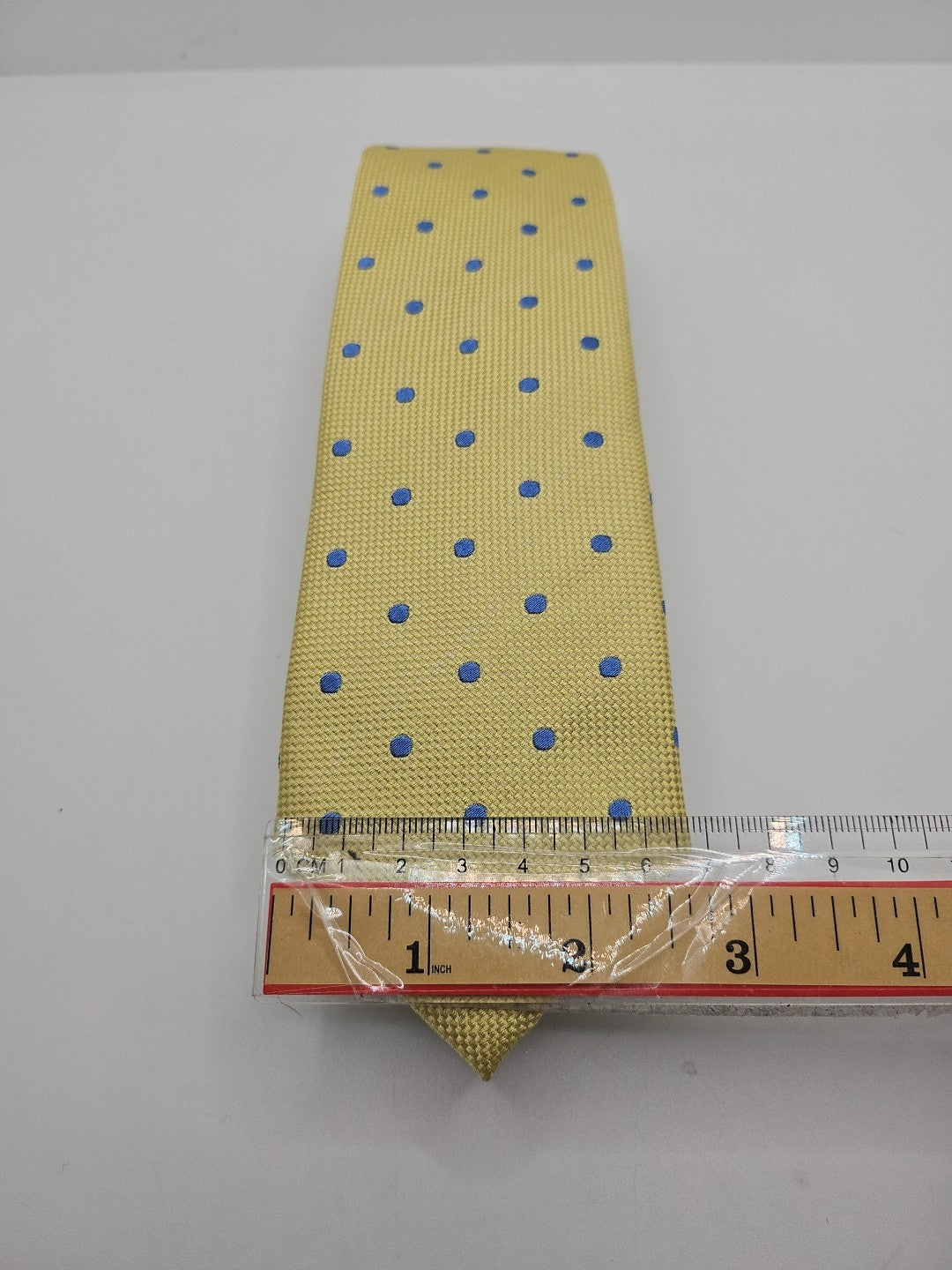 Charles Tyrwhitt Yellow Blue Spotted Mens Silk Tie Wedding Formal Neck Tie BX13