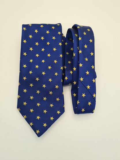 Charles Tyrwhitt Blue Star Pattern Silk Tie | Designer Mens Tie UK  BX14
