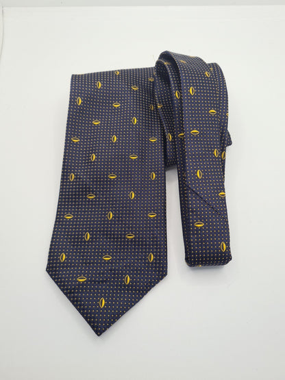 Hemley NWT Blue Spotted pattern Mens Silk Tie Classic Designer Necktie Spotted Vintage Mens Tie UK BX12