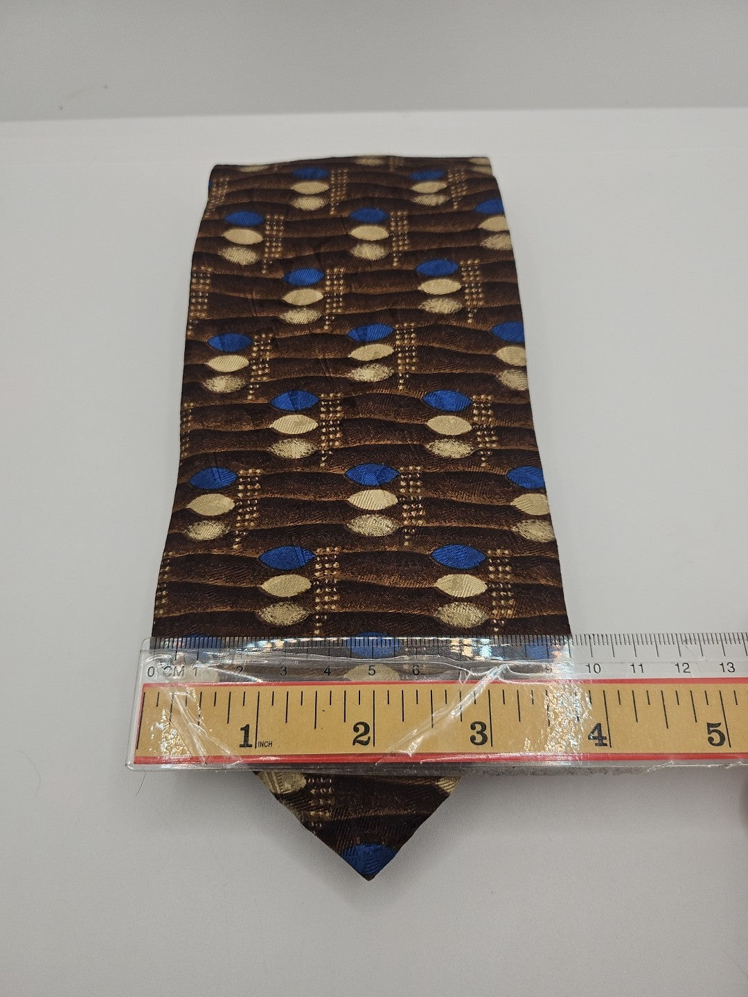 Vintage Italian Brown retro Wide Mens Silk Tie Wedding Formal Neck Tie BX18