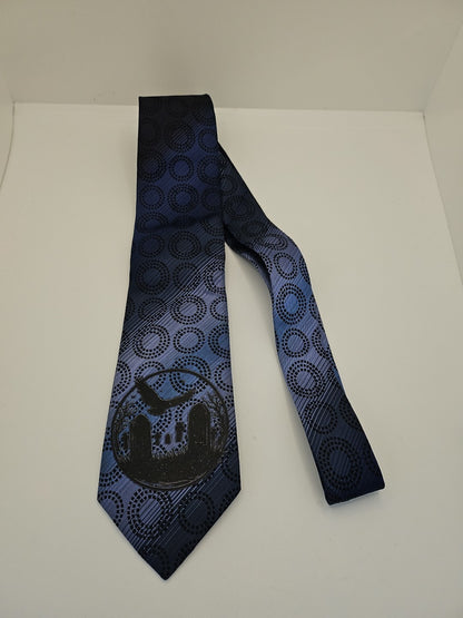 Crow gothic Tie | Reworked Vintage Mens Tie UK | Statement Novelty BX13