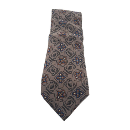 Christian Dior Vintage Brown Pattern Mens Silk Tie Classic Designer Necktie Vintage Mens Tie UK BX10