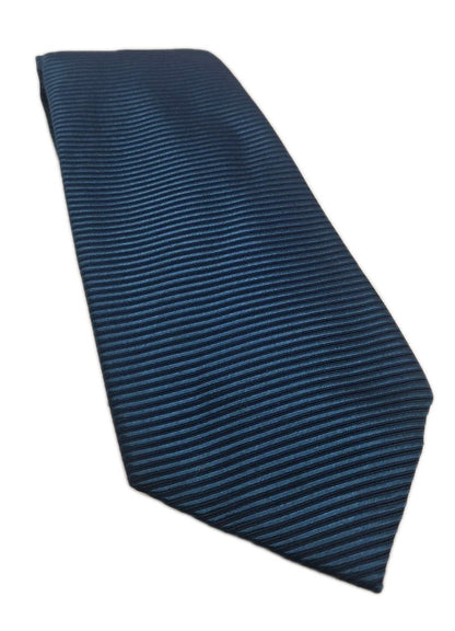 Hawes & Curtis Petrol blue Stripe Mens Silk Tie Wedding Formal Neck Tie BX12