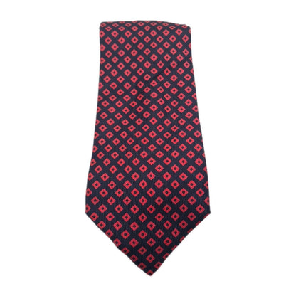 Fumangalli Red Geometric Pattern Red Mens Silk Tie Classic Designer Necktie Geometric Vintage Mens Tie UK BX8