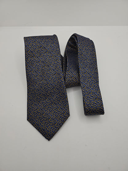 Charles Tyrwhitt Blue/Yellow Speckle Mens Silk Tie Wedding Formal Neck Tie BX13