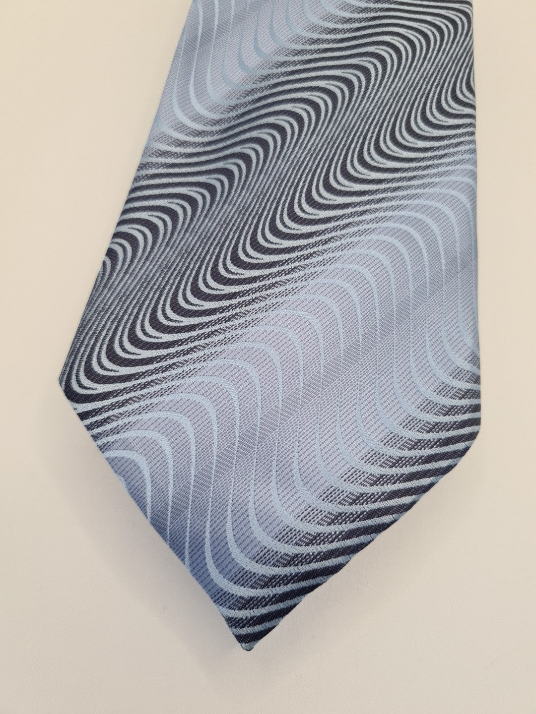 Carnival De Venise Blue Retro Pattern Wide Silk Tie | Designer Mens Tie UK Vintage Mens Tie UK BX13