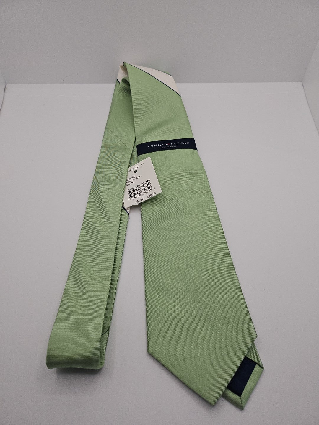 Tommy Hilfiger Green NWT Mens Silk Tie Wedding Formal Neck Tie BX17