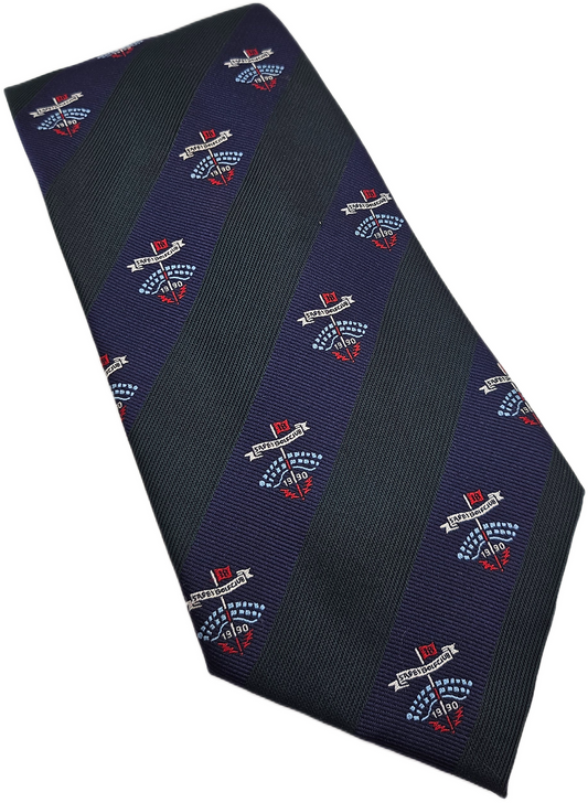 Tie Club Polyester Tie Mens Navy Green Striped Golf Club Vintage Neck Tie BX12