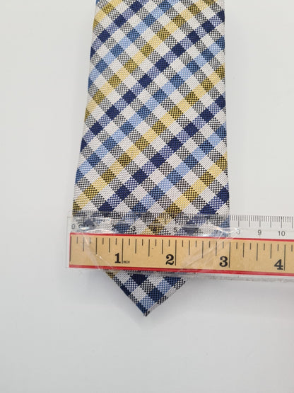 Charles Tyrwhitt Blue Plaid Formal Mens Silk Tie Classic Designer Necktie Vintage Mens Tie UK BX12