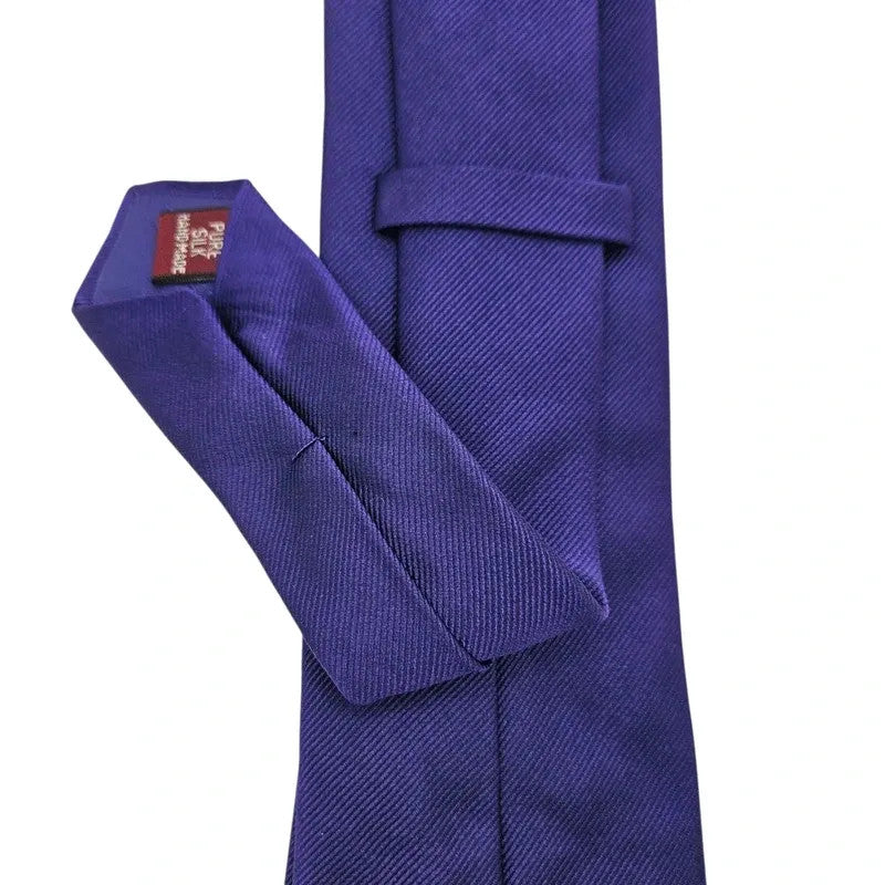 TM Lewin Men's Purple Woven Texture Silk Tie