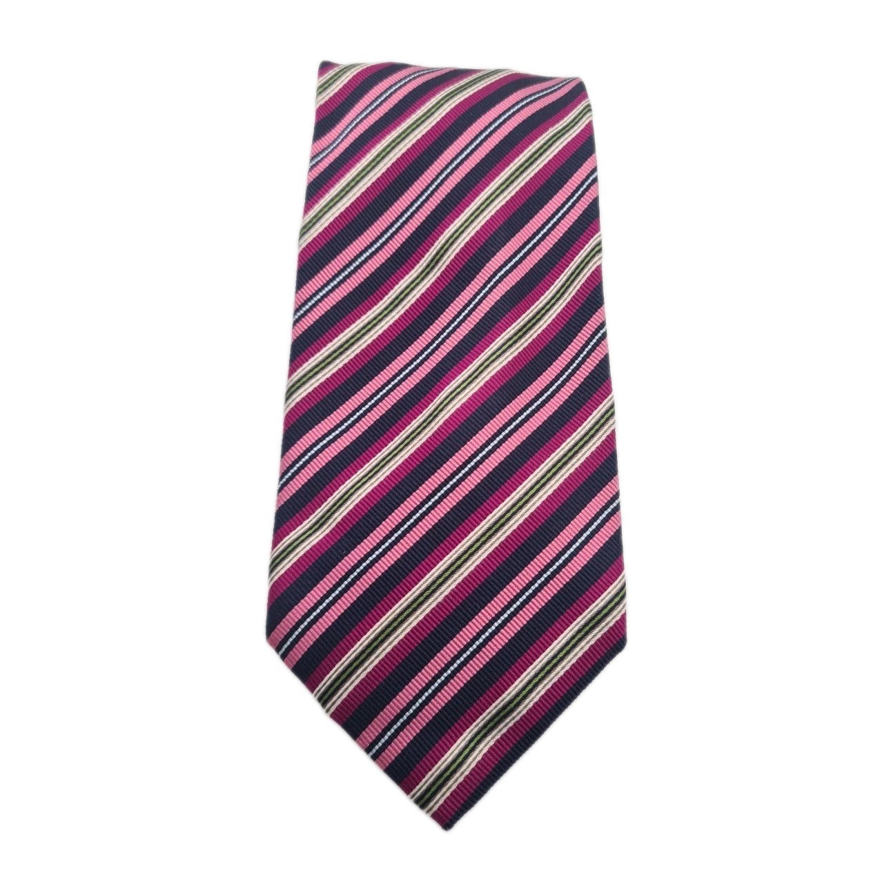 Chester Barrie Pink Stripe Mens Silk Tie Classic Designer Necktie Formal Striped Vintage Mens Tie UK BX10