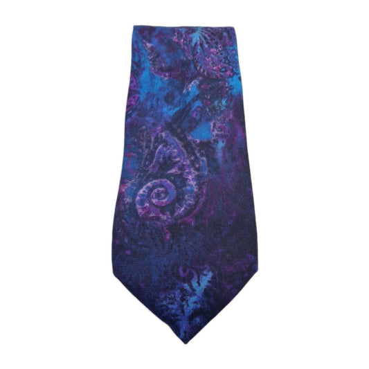 Blue / purple Retro Neon Style Novelty Silk Tie | Designer Mens Tie UK Vintage Mens Tie UK BX14