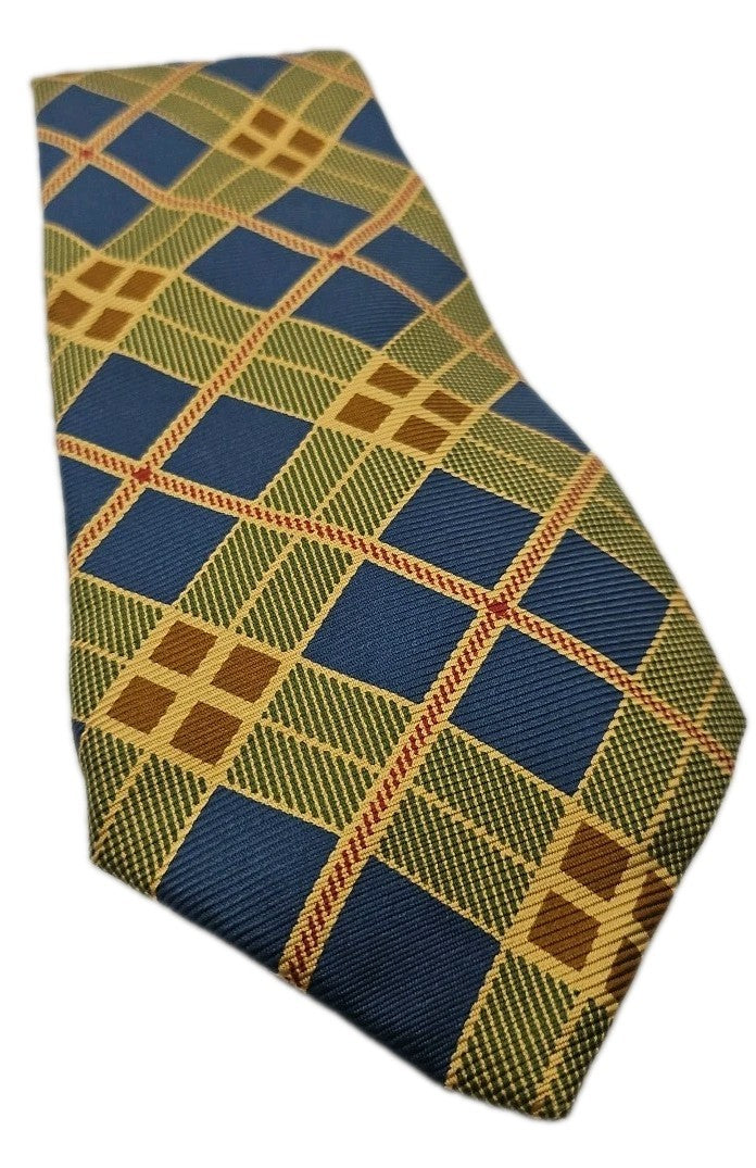 Vintage Harrods Tartan pattern Mens Silk Tie Wedding Formal Neck Tie BX15