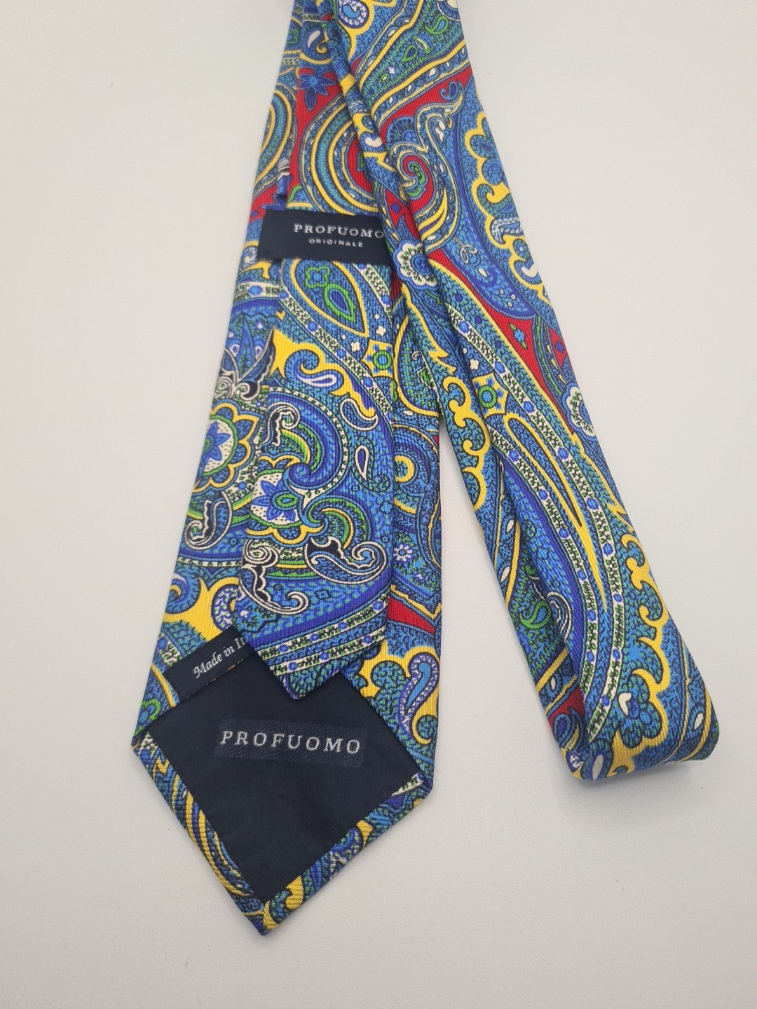 Italian Vintage Blue Pattern Mens Silk Tie Classic Designer Necktie Formal Vintage Mens Tie UK BX9