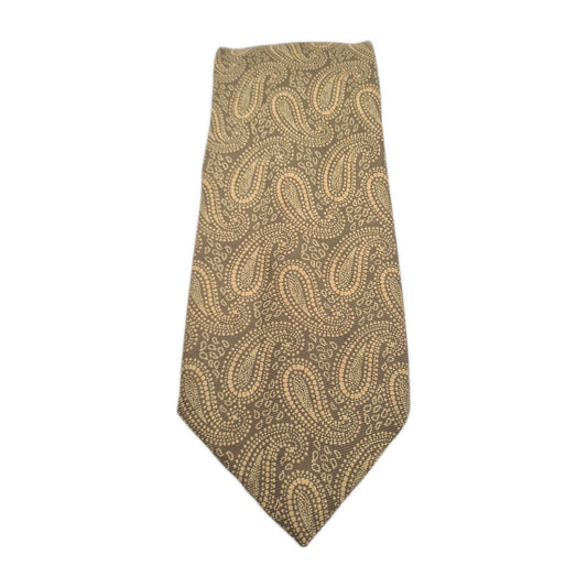 Liberty Brown Vintage Paisley Pattern Silk Tie | Designer Mens Tie UK  BX2