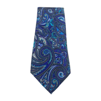 Hawes & Curtis Blue Paisley Mens Silk Tie Classic Designer Necktie Formal Paisley Vintage Mens Tie UK BX5