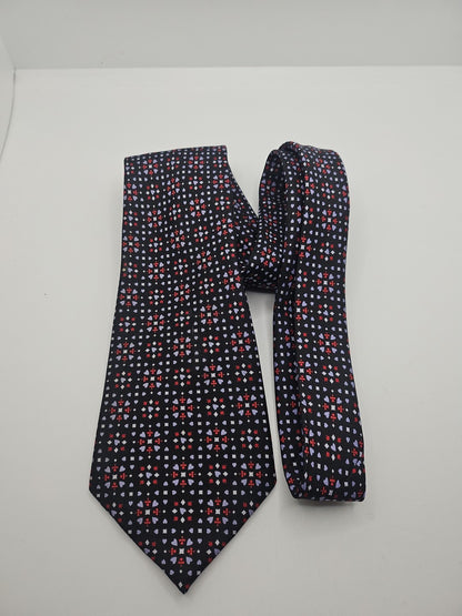 Harrods Black Heart Pattern Mens Silk Tie Wedding Formal Neck Tie BX15
