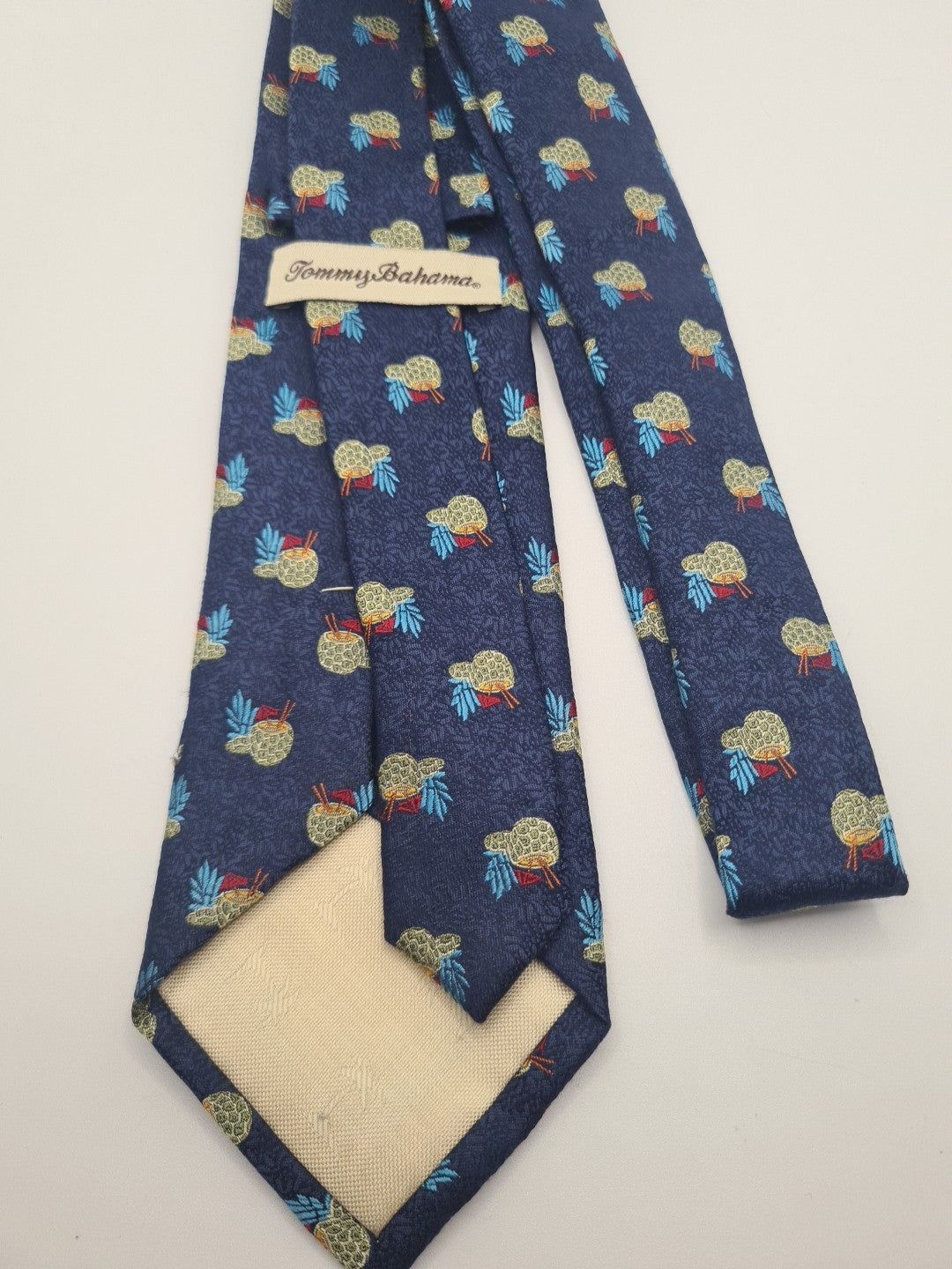 Tommy Bahama Blue Pineapple Mens Silk Tie Classic Designer Necktie Formal Vintage Mens Tie UK BX9