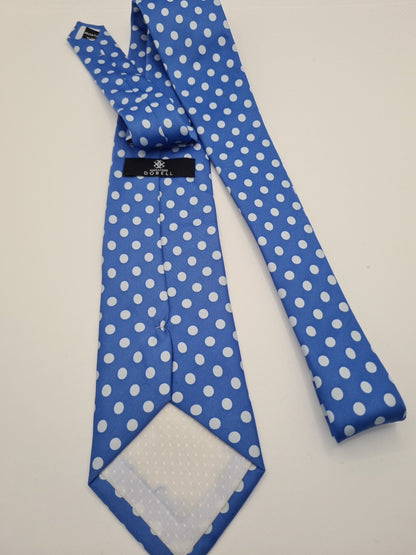 Blue Spotty Alternative Tie Reworked Vintage Mens Tie UK  Statement Novelty BX11