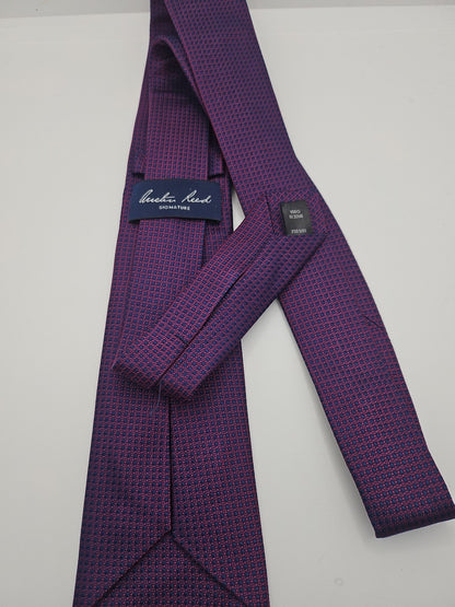Austin Reed Purple Geometric Pattern Mens Silk Tie Wedding Formal Neck Tie BX16